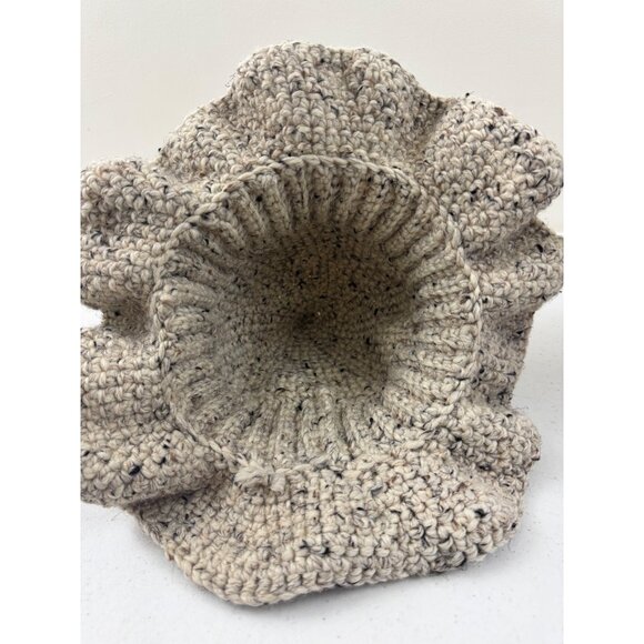 Chunky Bucket Pixie Hat With Wavy Brim Crochet Handmade main image 9